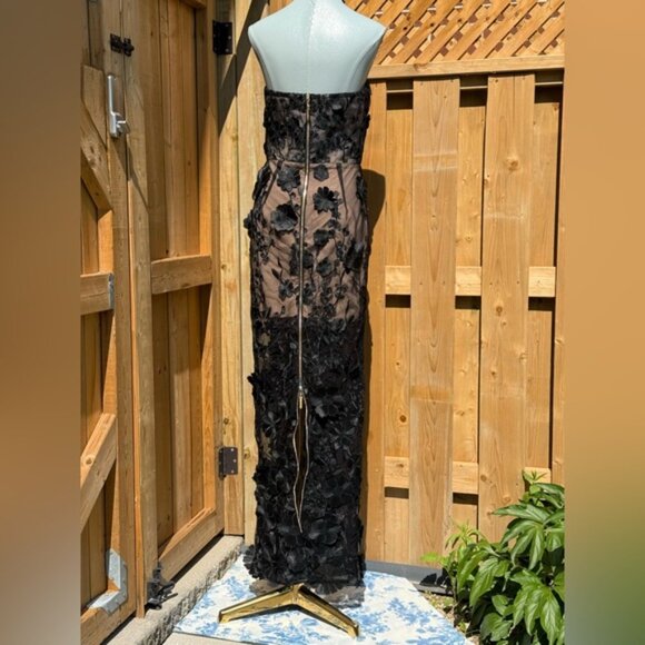 🆕 BRONX & BANCO 🧿 NWOT Jasmine Noir Floral Embroidered Maxi Dress, Sz M US 6 - Picture 7 of 14